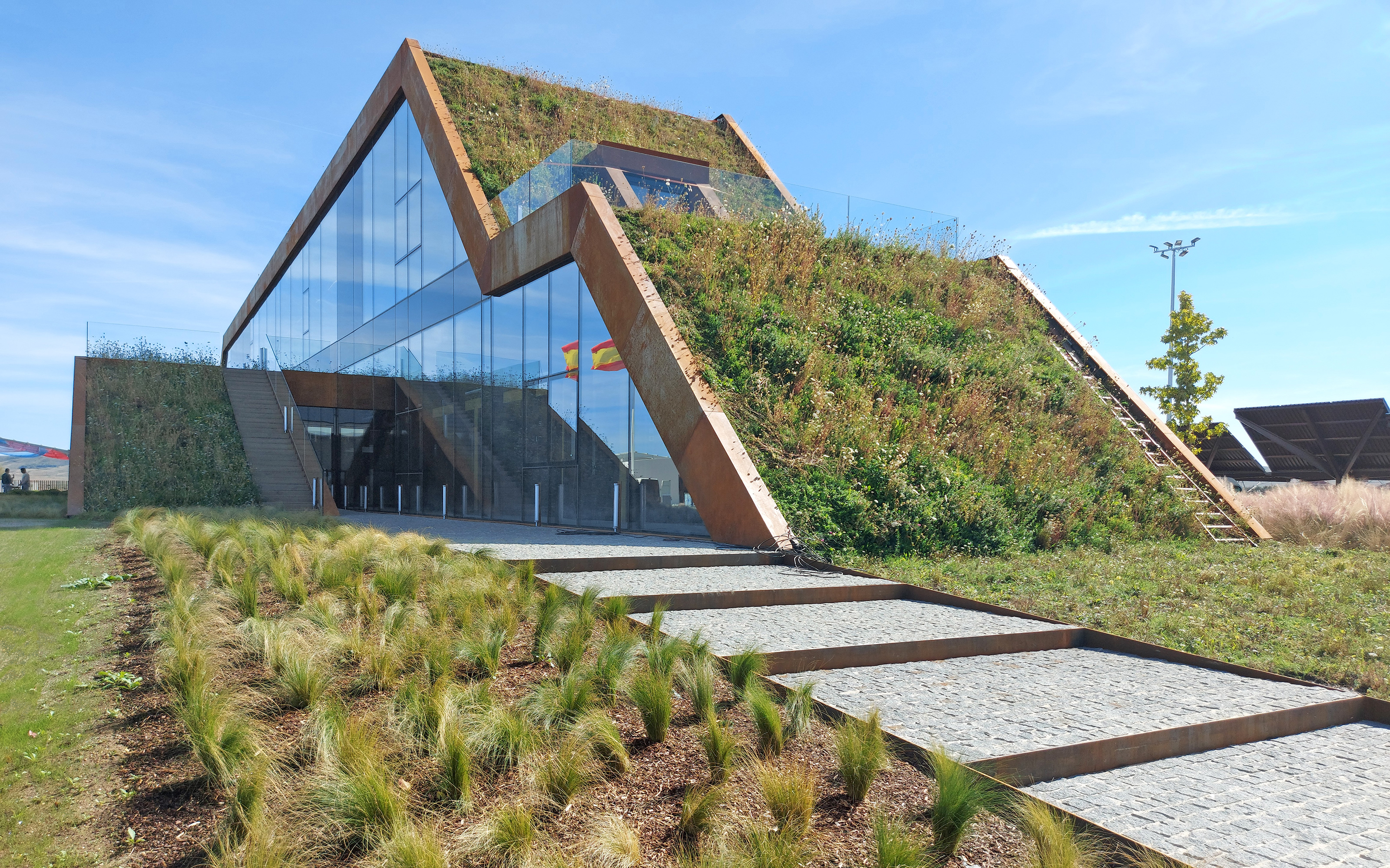 Pitched green roof